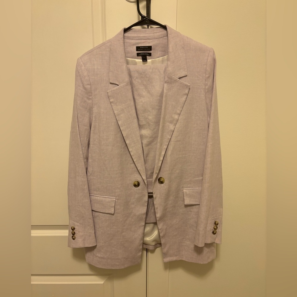 RW & Co stretch linen two piece suit